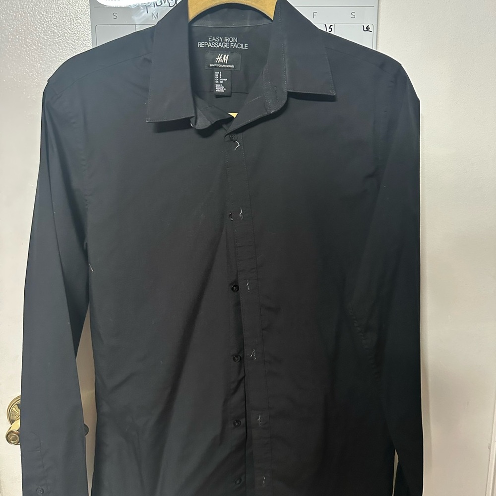 H&M Men's Black Dress Shirt
